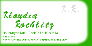 klaudia rochlitz business card